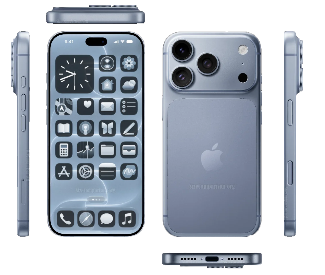 iPhone 18 Pro Max six-view product sheet